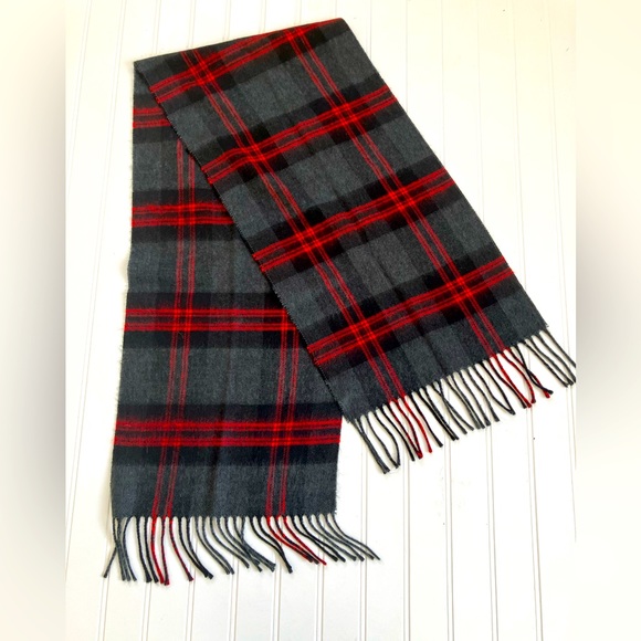 Christian Dior vintage men’s acrylic plaid scarf - Picture 2 of 6